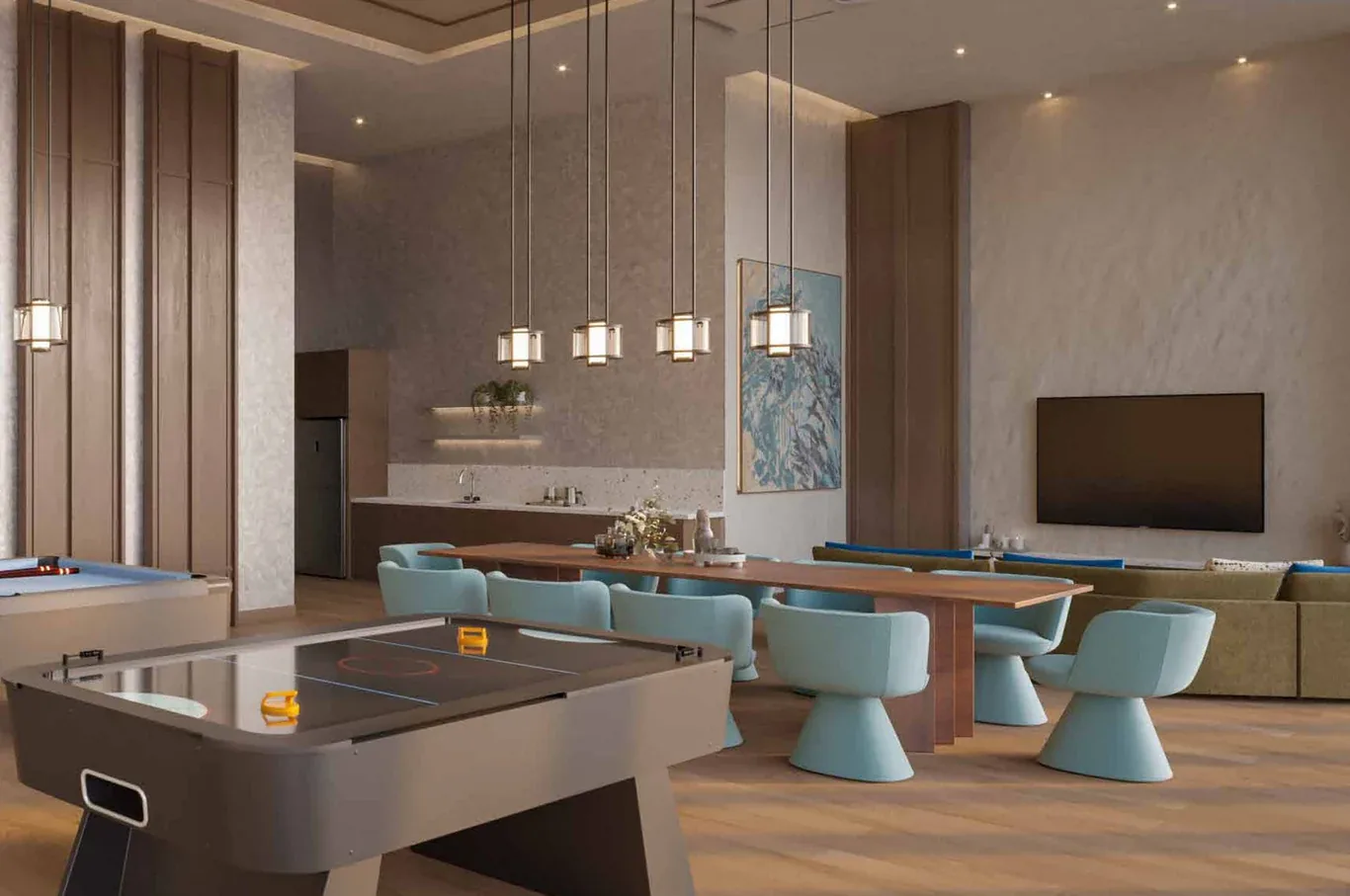 Artist's impression of the games room